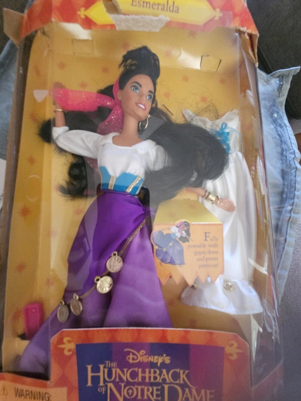 Vintage 1996 Mattel Disney Hunchback Notre Dame Esmeralda Doll NIB Damaged Box
